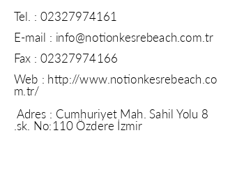 Notion Kesre Beach Hotel iletiim bilgileri